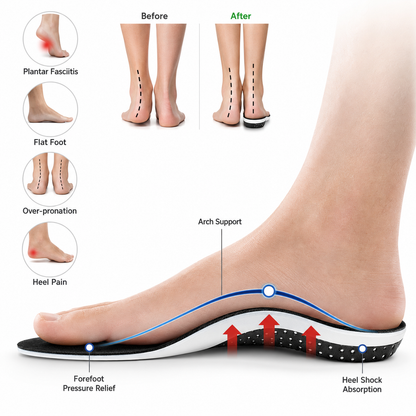 Minha loja® Orthopedic Soles - Instant Pain Relieving and Shock Absorbing